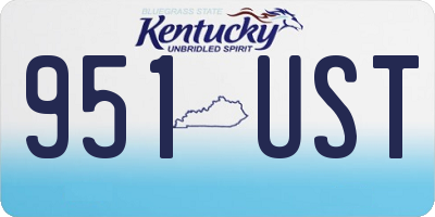 KY license plate 951UST
