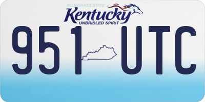 KY license plate 951UTC