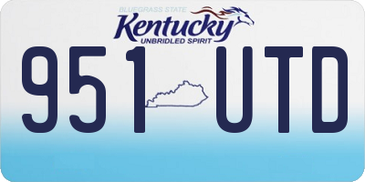 KY license plate 951UTD