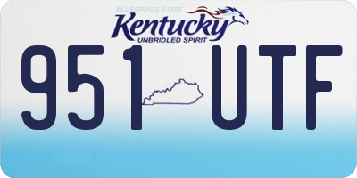 KY license plate 951UTF