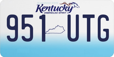 KY license plate 951UTG