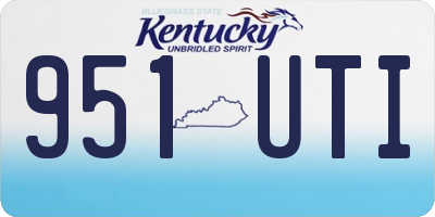 KY license plate 951UTI