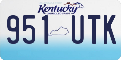 KY license plate 951UTK