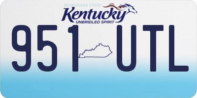KY license plate 951UTL