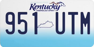 KY license plate 951UTM