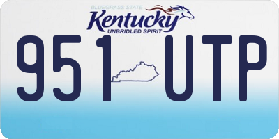 KY license plate 951UTP