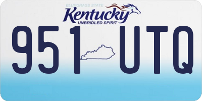 KY license plate 951UTQ