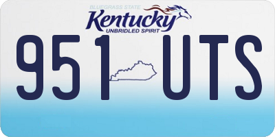 KY license plate 951UTS