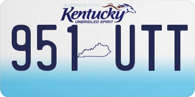 KY license plate 951UTT