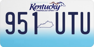 KY license plate 951UTU