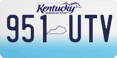 KY license plate 951UTV