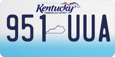 KY license plate 951UUA