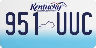 KY license plate 951UUC