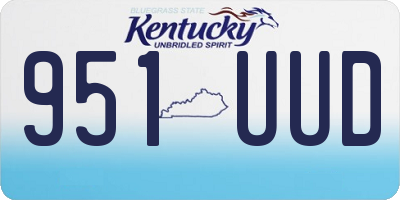 KY license plate 951UUD