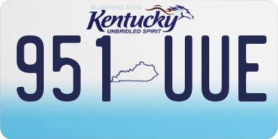 KY license plate 951UUE