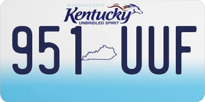KY license plate 951UUF