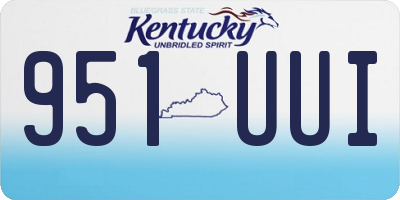 KY license plate 951UUI