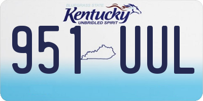KY license plate 951UUL