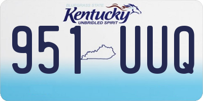 KY license plate 951UUQ
