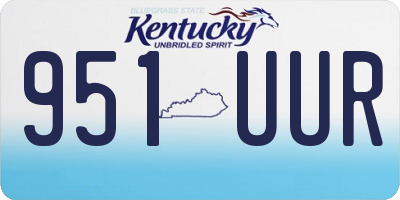 KY license plate 951UUR
