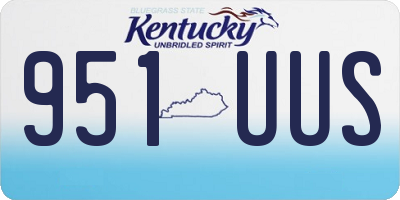 KY license plate 951UUS