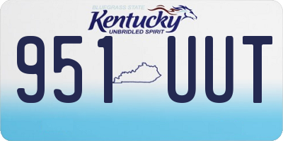 KY license plate 951UUT