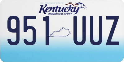 KY license plate 951UUZ