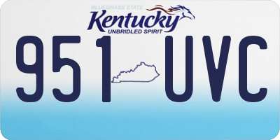 KY license plate 951UVC