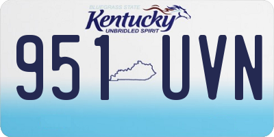 KY license plate 951UVN