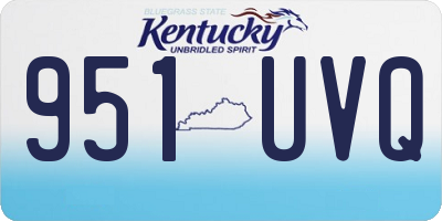 KY license plate 951UVQ