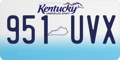 KY license plate 951UVX