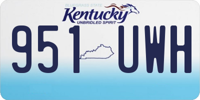 KY license plate 951UWH