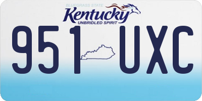 KY license plate 951UXC