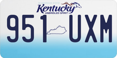 KY license plate 951UXM
