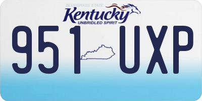 KY license plate 951UXP