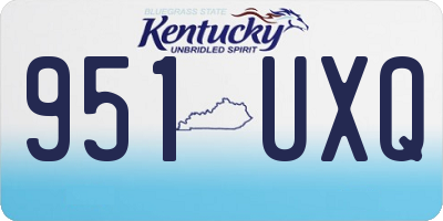 KY license plate 951UXQ