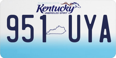 KY license plate 951UYA