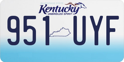 KY license plate 951UYF