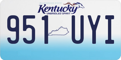 KY license plate 951UYI