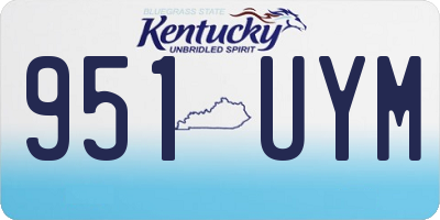 KY license plate 951UYM