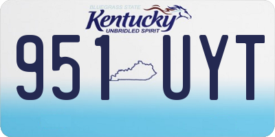 KY license plate 951UYT