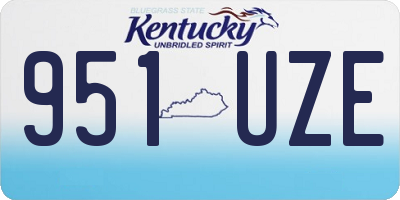 KY license plate 951UZE