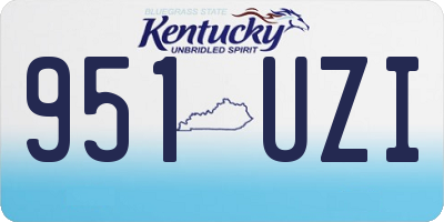 KY license plate 951UZI