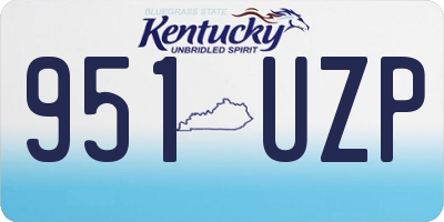KY license plate 951UZP