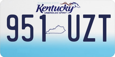 KY license plate 951UZT