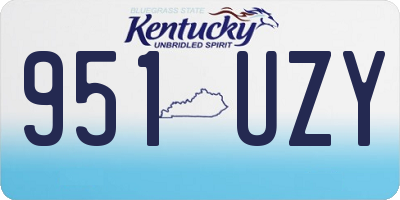 KY license plate 951UZY