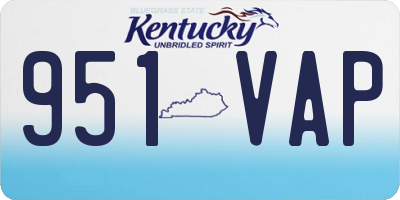 KY license plate 951VAP