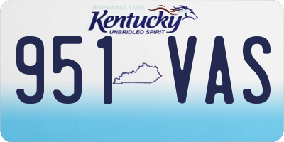 KY license plate 951VAS