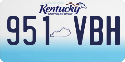 KY license plate 951VBH