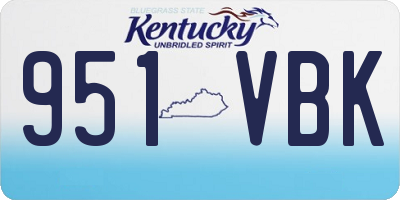 KY license plate 951VBK